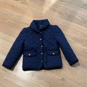 Navy Quilted Kids Jacket